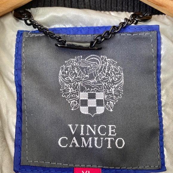 Vince Camuto Silver Puffer Coat with hood - Picture 4 of 4